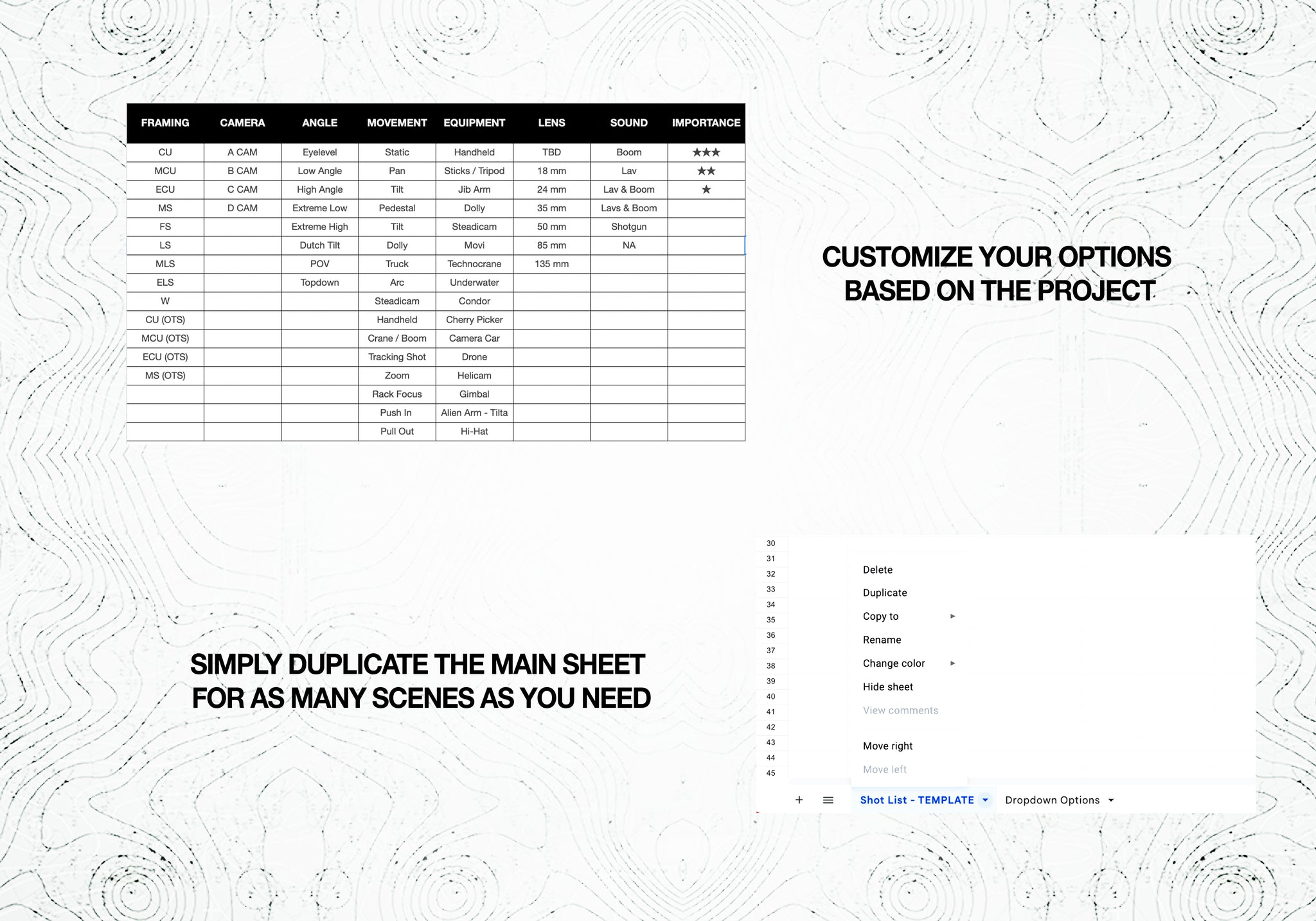 Shot List - Fallacie Creator Studios